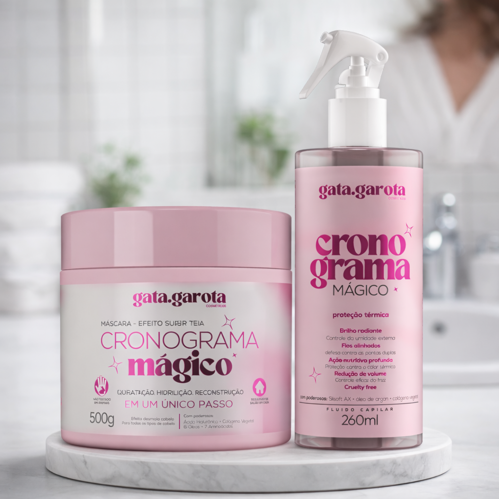 Kit Cronograma Mágico Gata Garota